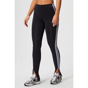 Fabletics Womens XXL Twisted Stripe Motion 365+ Pull On Pants Black Athleisure